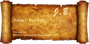Jungi Borisz névjegykártya